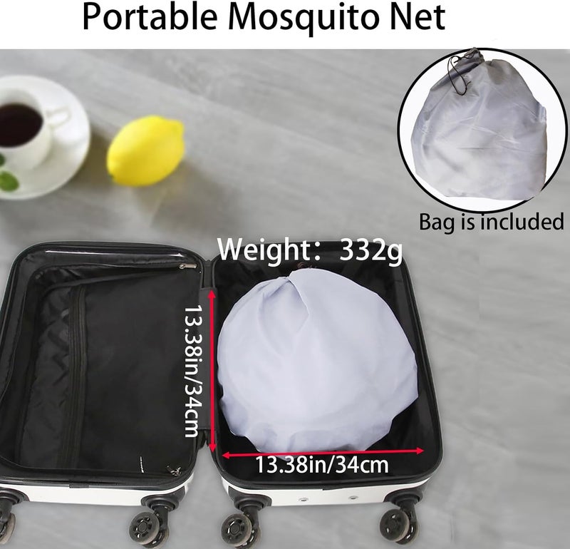 CMINGJ Large Pop Up Mosquito Tent, Portable Foldable Mosquito Net for Bed Camping Travel Patio，Mosquito Net for Adults Baby (78 * 31 * 22inch) (Black Fixed Size) - Image 5